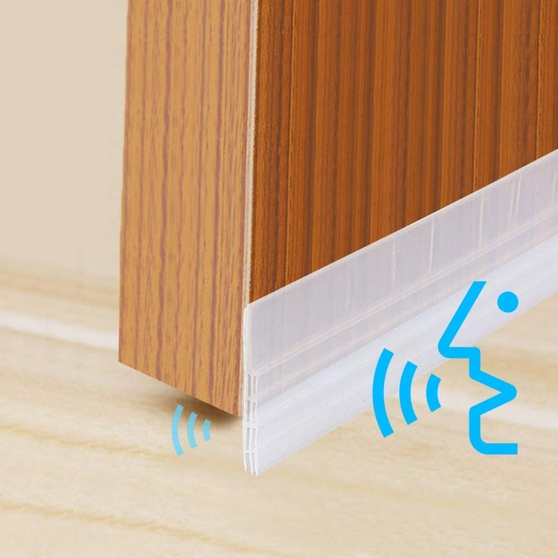 SUNMON Silicone Door Draft Stopper â€“ 39 inches Door Seal Strip for Under Door Seal Gap Interior & Exterior Doors Weather Stripping Soundproof ï¼ˆTransparentï¼‰ - Image 3